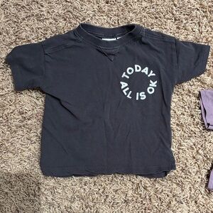 Zara Kids Charcoal Graphic Tee